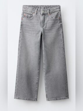 Zara Gray Wide-Leg Girl's Jeans Size 10